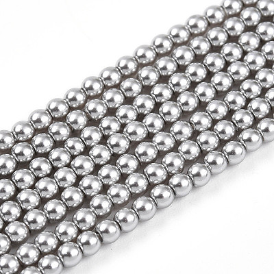 Baking Paint Pearlized Glass Pearl Bead Strands HY-N002-2mm-A03-1