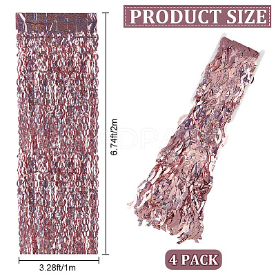 Plastic Foil Fringe Curtains DIY-WH20011-33B-1