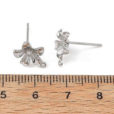 SHEGRACE Brass Micro Pave Cubic Zirconia Earring Stud Earring Findings XGRQ6M521-909P-1