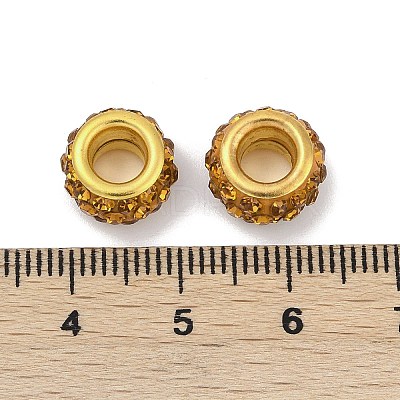 Alloy Rhinestone Clay Pave Beads ALRI-D300-04G-14-1