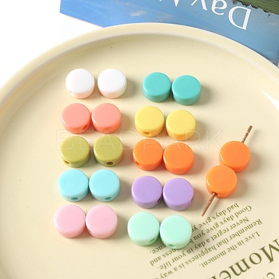 Opaque Acrylic European Beads OACR-L016-07-1