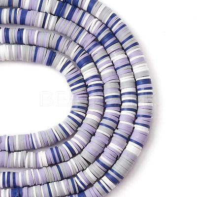 Handmade Polymer Clay Beads Strands CLAY-R089-8mm-T010-1