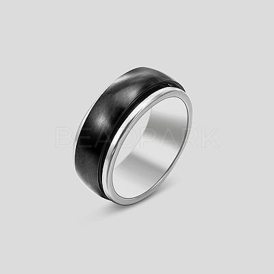 Rotatable 304 Stainless Steel Finger Rings FS-WGF1F3F-03-1