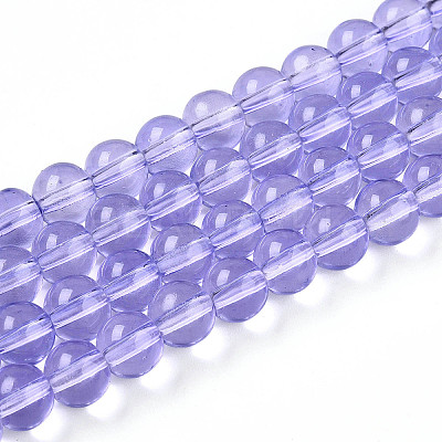 Baking Paint Transparent Glass Beads X1-DGLA-N006-8mm-06-1