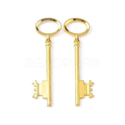 Tibetan Style Alloy Skeleton Key Large Pendants TIBEP-S105-G-RS-1