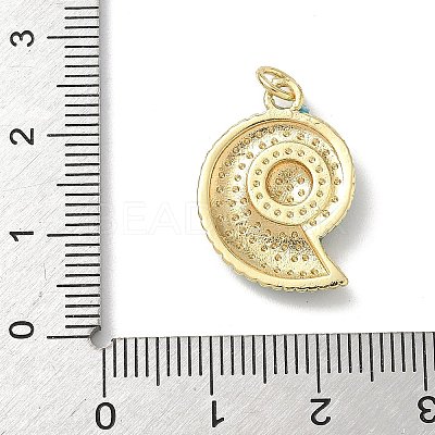 Sea Animals Brass Enamel Pendants KK-B155-02C-01G-1