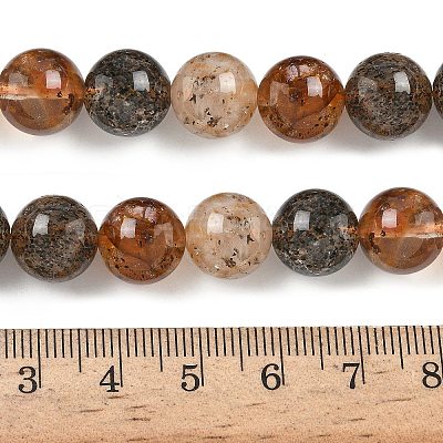 Natural Herkimer Diamond Beads Strands G-Z115-C01-10mm-1