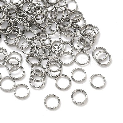 Tarnish Resistant 304 Stainless Steel Split Rings STAS-E010-7x0.6mm-2-1