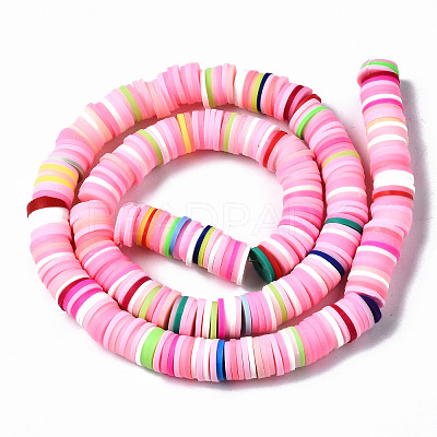 Handmade Polymer Clay Beads Strands X-CLAY-R089-8mm-098-1