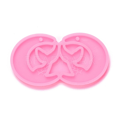 Moon with Mermaid Tail Pendant Silhouette Silicone Molds DIY-M034-17-1