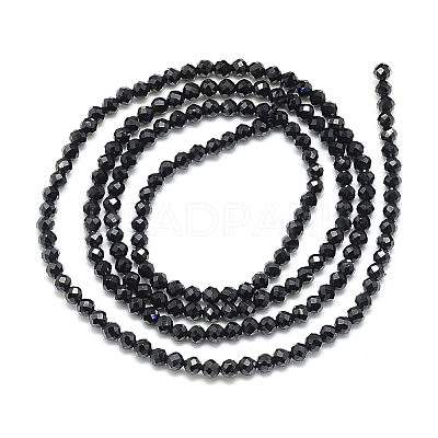 Natural Black Spinel Beads Strands X-G-S152-01-3mm-1