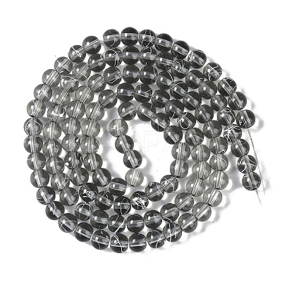 Drawbench Transparent Glass Beads Strands GLAD-Q012-8mm-09-1
