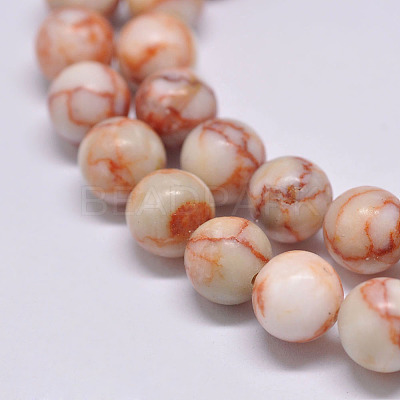Natural Red Netstone Beads Strands G-F352-8mm-1