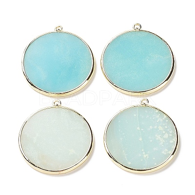 Natural Flower Amazonite Pendants G-E526-10C-1