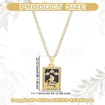 Brass with Cubic Zirconia Pendants Necklaces NJEW-LP0001-45D-G-1