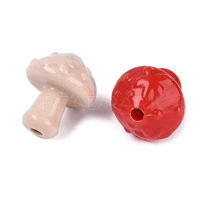 Opaque Acrylic Beads OACR-Q199-14-1