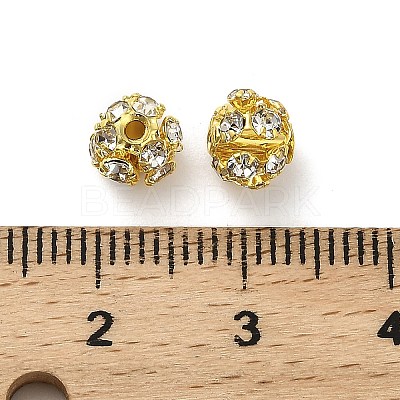 6mm Brass Rhinestone Beads X1-KK-S519-01A-02G-1