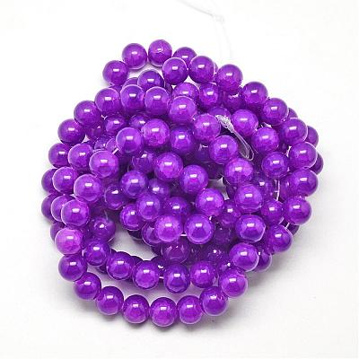 Baking Paint Crackle Glass Bead Strands DGLA-Q023-8mm-YS12-1