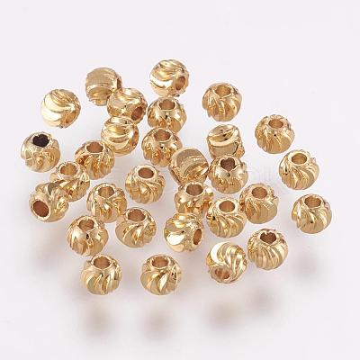 Brass Spacer Beads KK-G312-01G-4mm-G-1