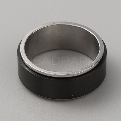 304 Stainless Steel Plain Rotating Finger Ring LS-RJEW-WH0011-10B-EB-1
