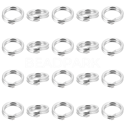 10Pcs 925 Sterling Silver Split Jump Rings STER-BBC0007-85B-1