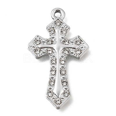 UV Plating Alloy Crystal Rhinestone Pendants RB-CBAD37D-17P-1