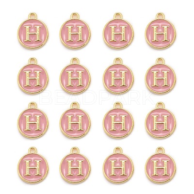 Golden Plated Alloy Enamel Charms ENAM-S118-07H-1