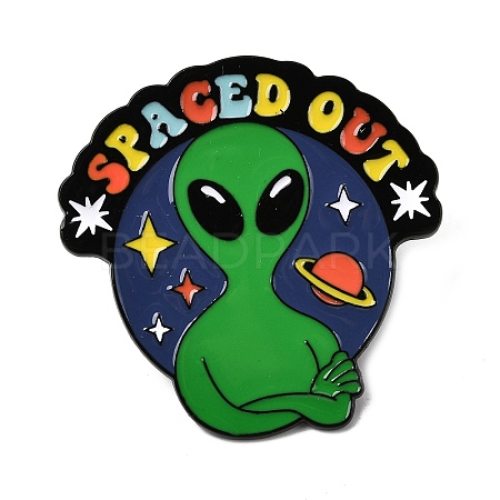 Spaced Out Alien Enamel Pins JEWB-D310-01EB-02-1