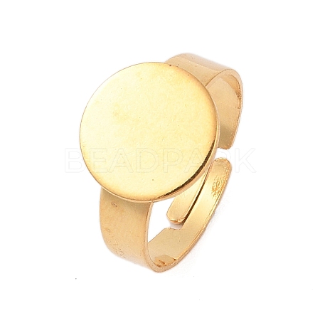 Adjustable 304 Stainless Steel Finger Rings Components STAS-F149-21G-D-1