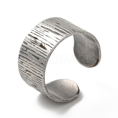 Non-Tarnish 304 Stainless Steel Open Cuff Ring Components LS-STAS-C079-03P-1