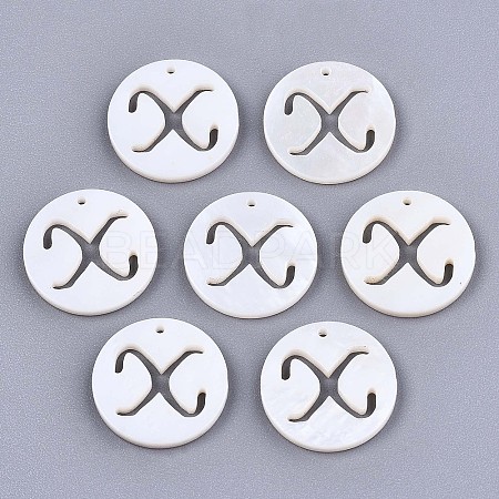 Natural Freshwater Shell Charms SHEL-S276-119X-1