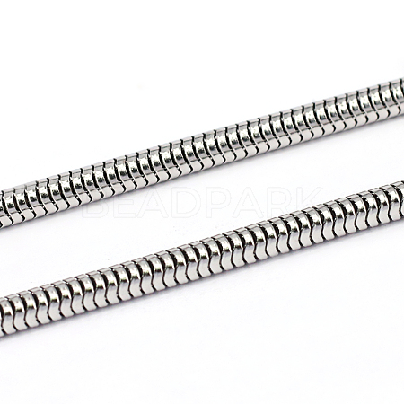 316 Surgical Stainless Steel Round Snake Chains CHS-L001-162P-A-1