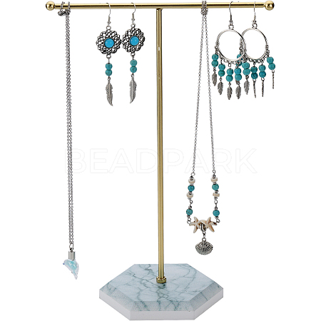1 Set Golden Plated T Bar Iron Key Storage Jewelry Rack ODIS-SC0001-03B-1
