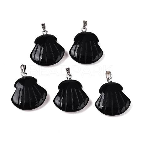 Natural Obsidian Pendants G-T138-208A-1
