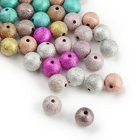 Spray Painted Acrylic Beads ACRP-Q018-6mm-M-1