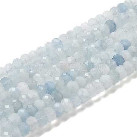 Natural Aquamarine Beads Strands G-B074-A01-02-1