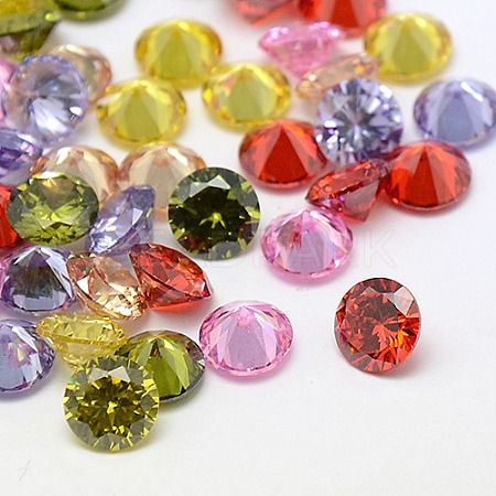 Cubic Zirconia Cabochons ZIRC-M002-5mm-3A-1