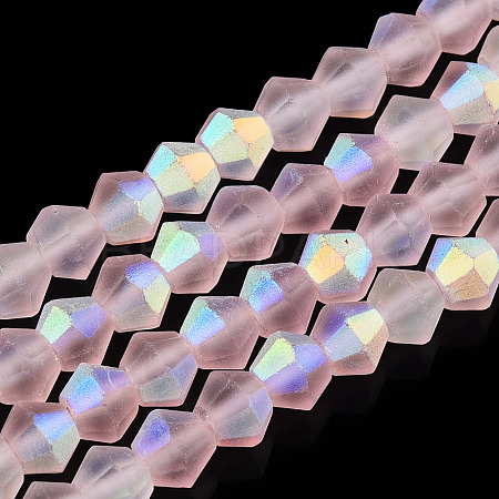 Imitate Austrian Crystal Bicone Frosted Glass Beads Strands EGLA-A039-T2mm-MB26-1