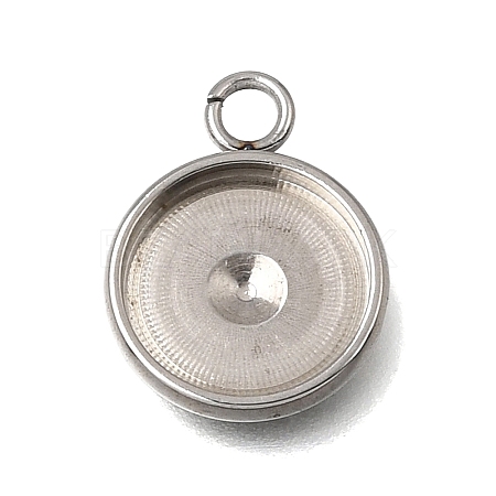 304 Stainless Steel Pendant Cabochon Settings STAS-F365-02D-P-1