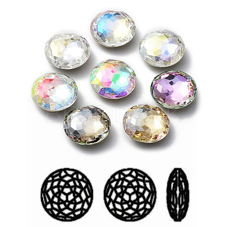 K9 Glass Rhinestone Cabochons RGLA-P035-04A-M-1