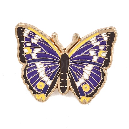 Butterfly Alloy Enamel Lapel Pin Backs JEWB-P057-04B-G-1