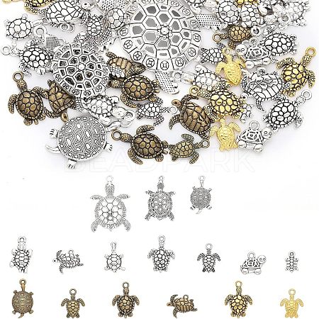 CHGCRAFT 16 Style Tibetan Style Alloy Pendants FIND-CA0006-35-1