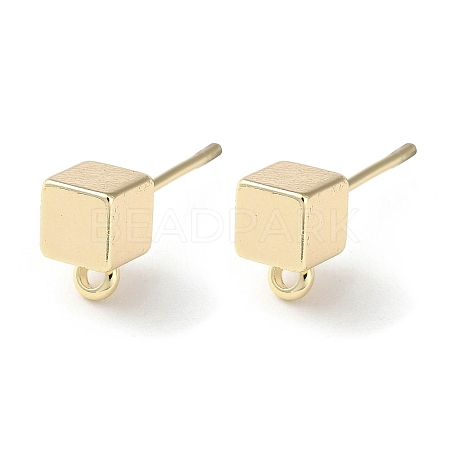 Brass Stud Earring Findings KK-F862-34G-1