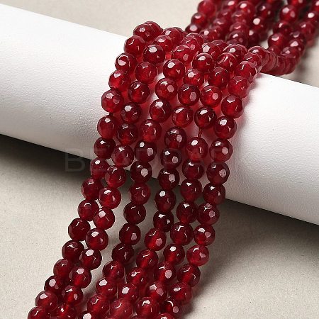 Natural White Jade Bead Strands X-G-R344-4mm-09-1