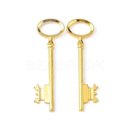 Tibetan Style Alloy Skeleton Key Large Pendants TIBEP-S105-G-RS-1