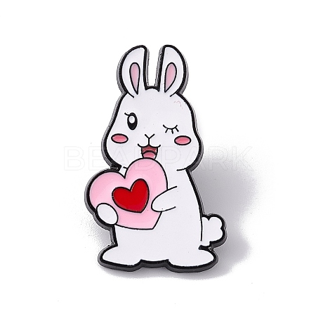 Easter Theme Rabbit Enamel Pin JEWB-E018-02EB-01-1