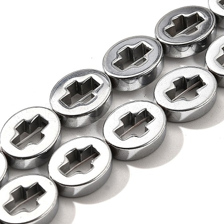 Electroplated Synthetic Non-magnetic Hematite Beads Strands G-L613-Z01-02G-1