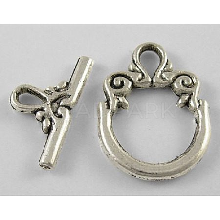 Tibetan Style Alloy Toggle Clasps X-LF1009Y-1