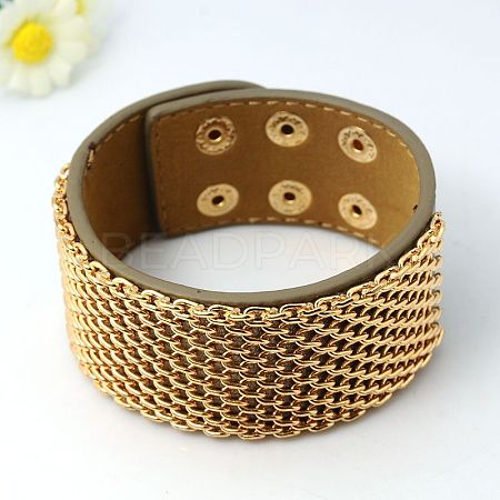 Fashion PU Leather Bracelets BJEW-G353-03-1