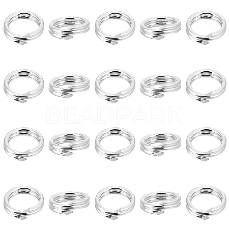 10Pcs 925 Sterling Silver Split Jump Rings STER-BBC0007-85B-1